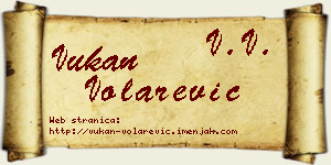 Vukan Volarević vizit kartica